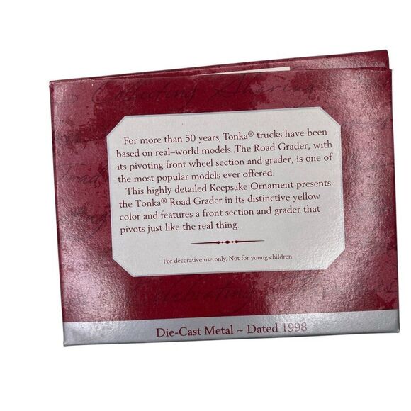 Tonka Truck 1998 Hallmark Keepsake Christmas Ornament Tonka Road Grader New - Picture 3 of 3